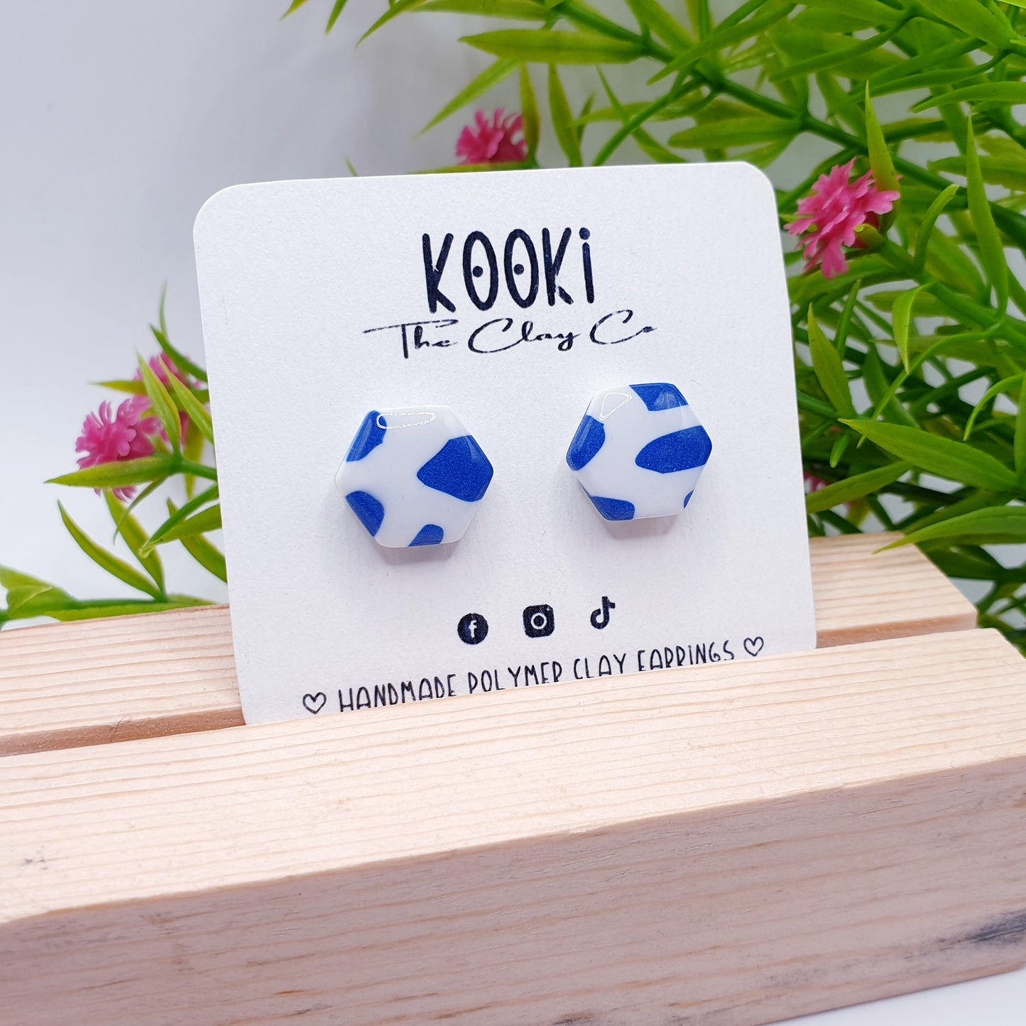 Kayla Hexagon Studs