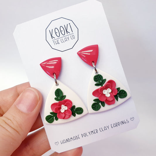 Blooming Red Flower Dangles