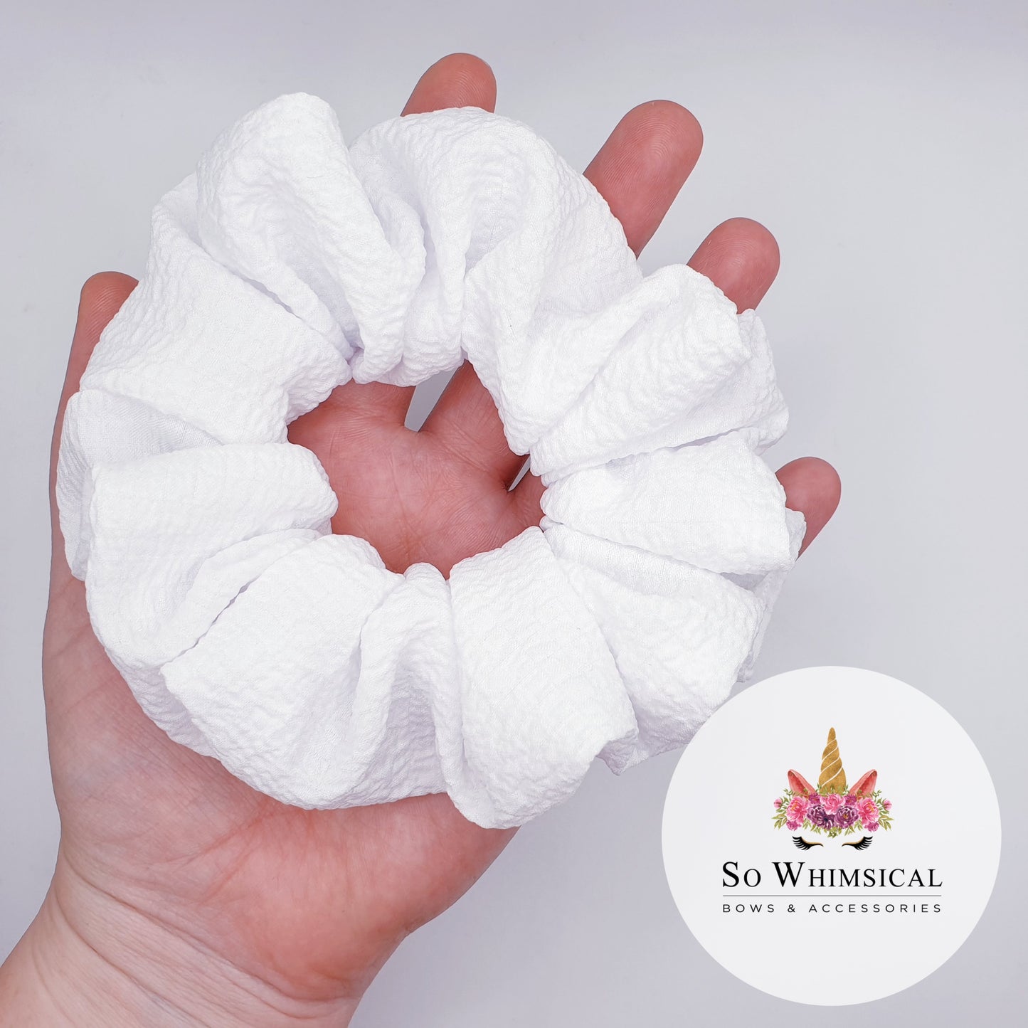 Bubble Fabric Scrunchie Snow White