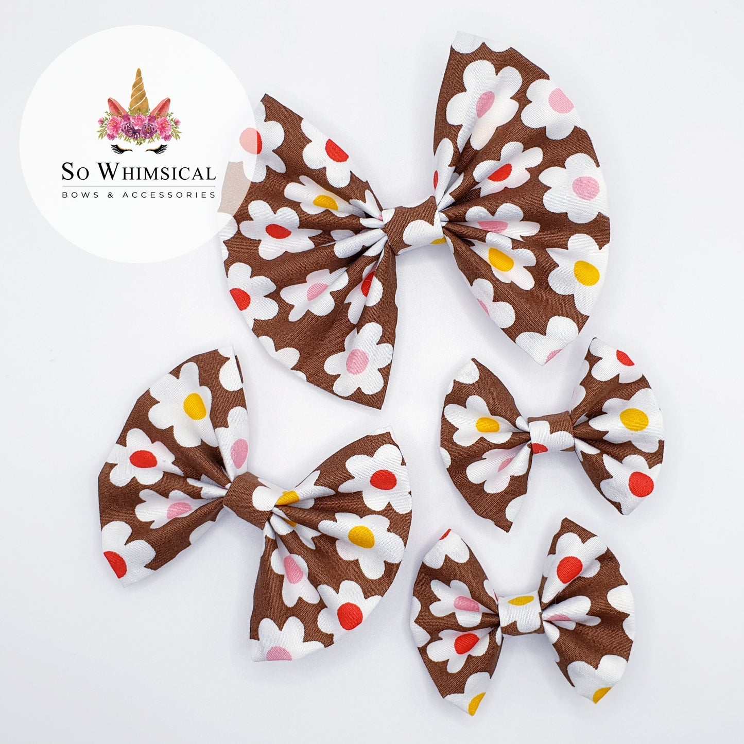 Daisy Butterfly Bows (Size Options)