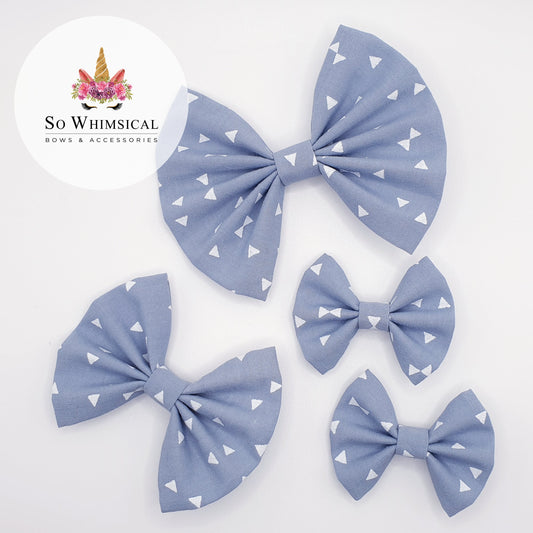 Dove Grey Butterfly Bow (Size Options)