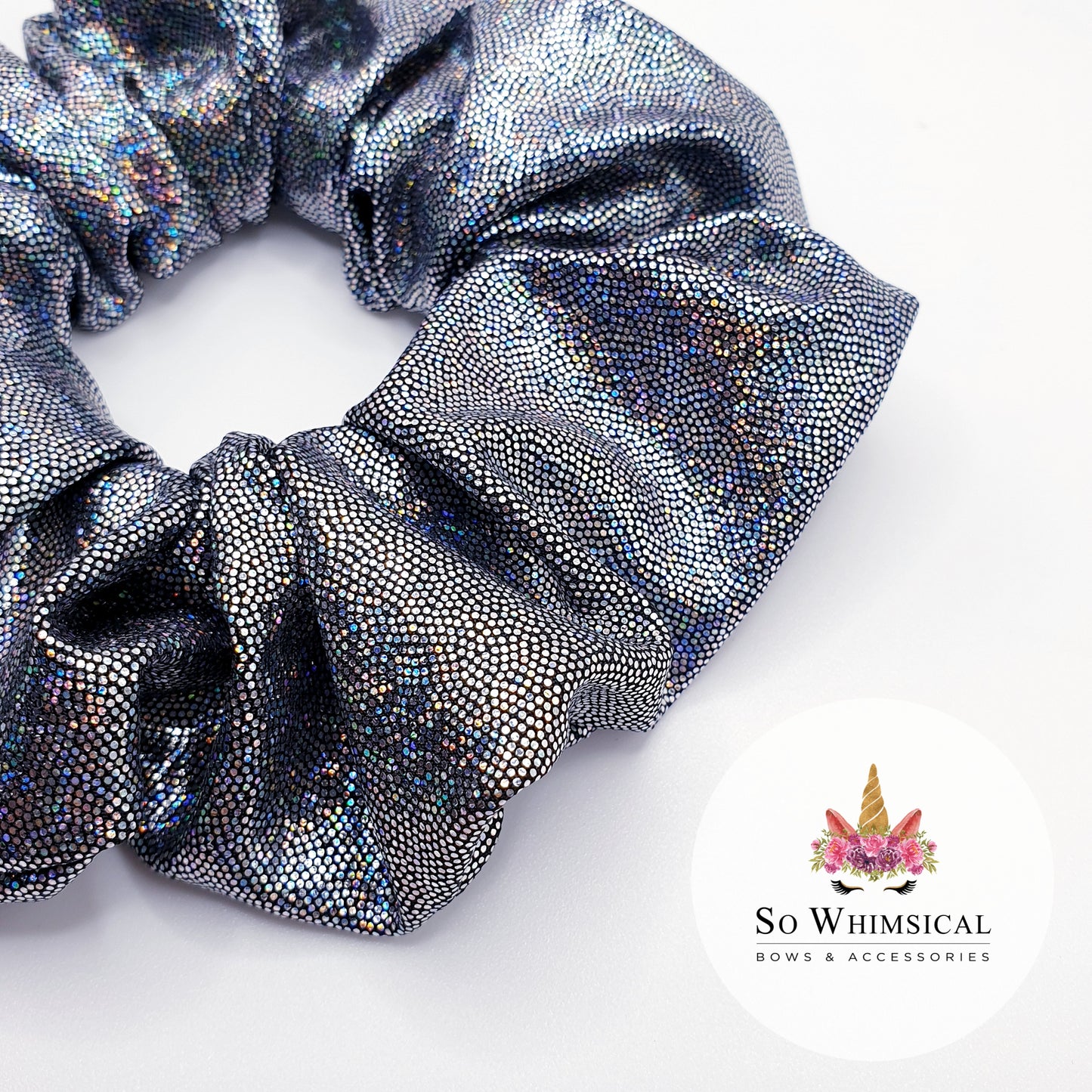 Glitzy Black Scrunchie Medium