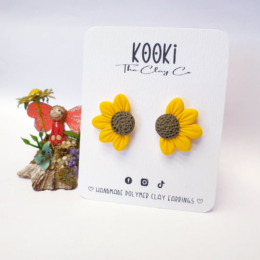 Half Sunflower Studs