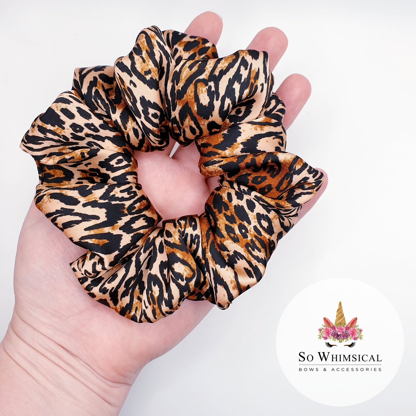 Animal Print Matte Scrunchie Medium