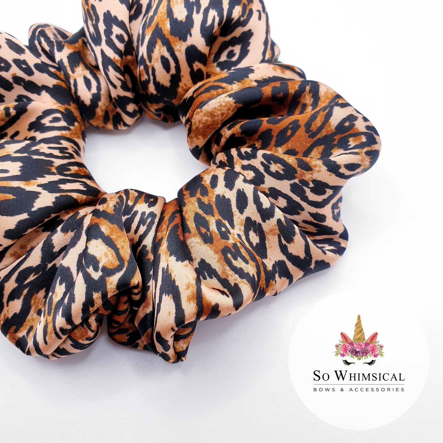 Animal Print Matte Scrunchie Medium