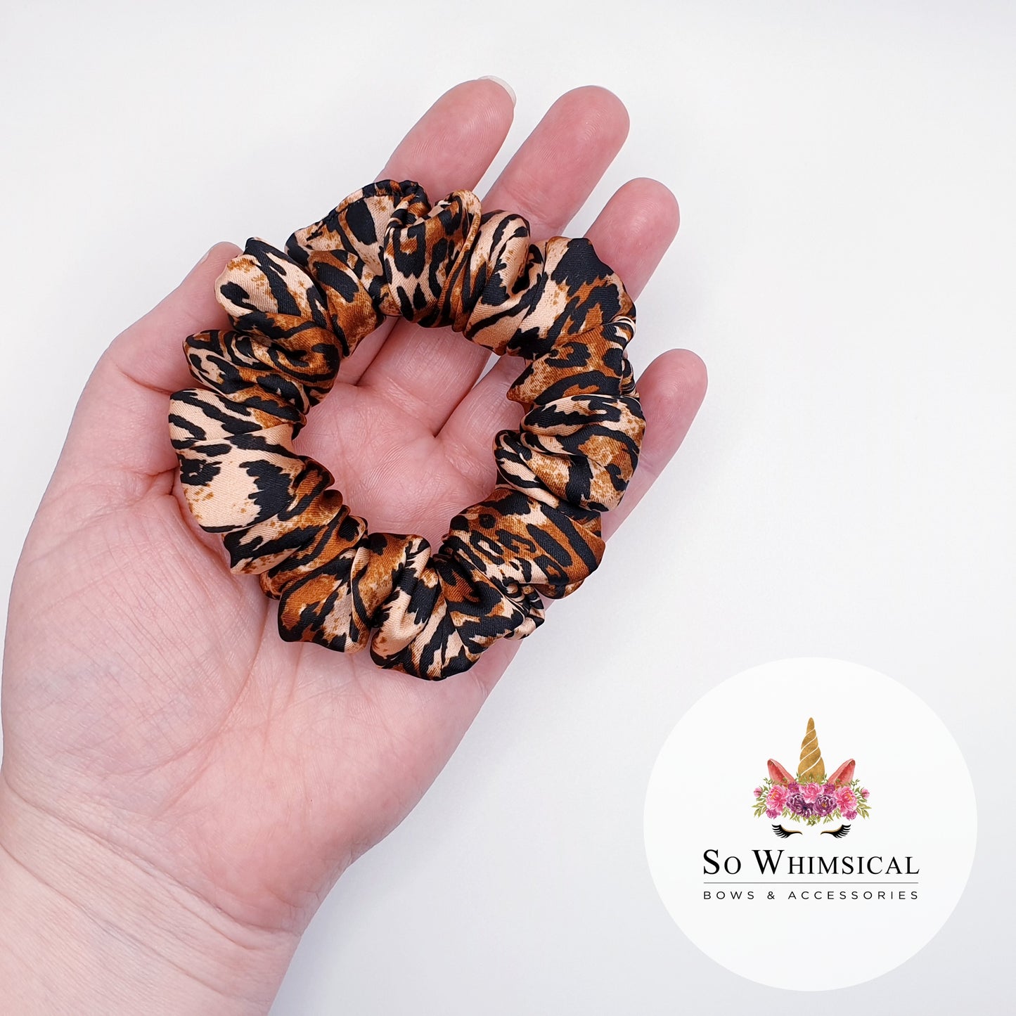 Animal Print Matte Scrunchie Small