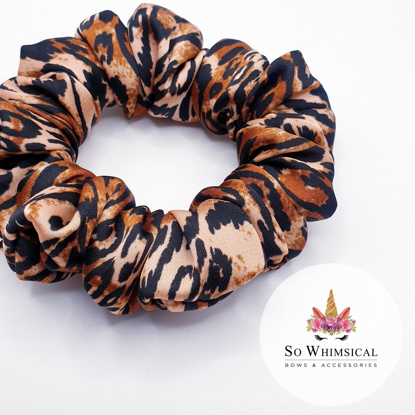 Animal Print Matte Scrunchie Small