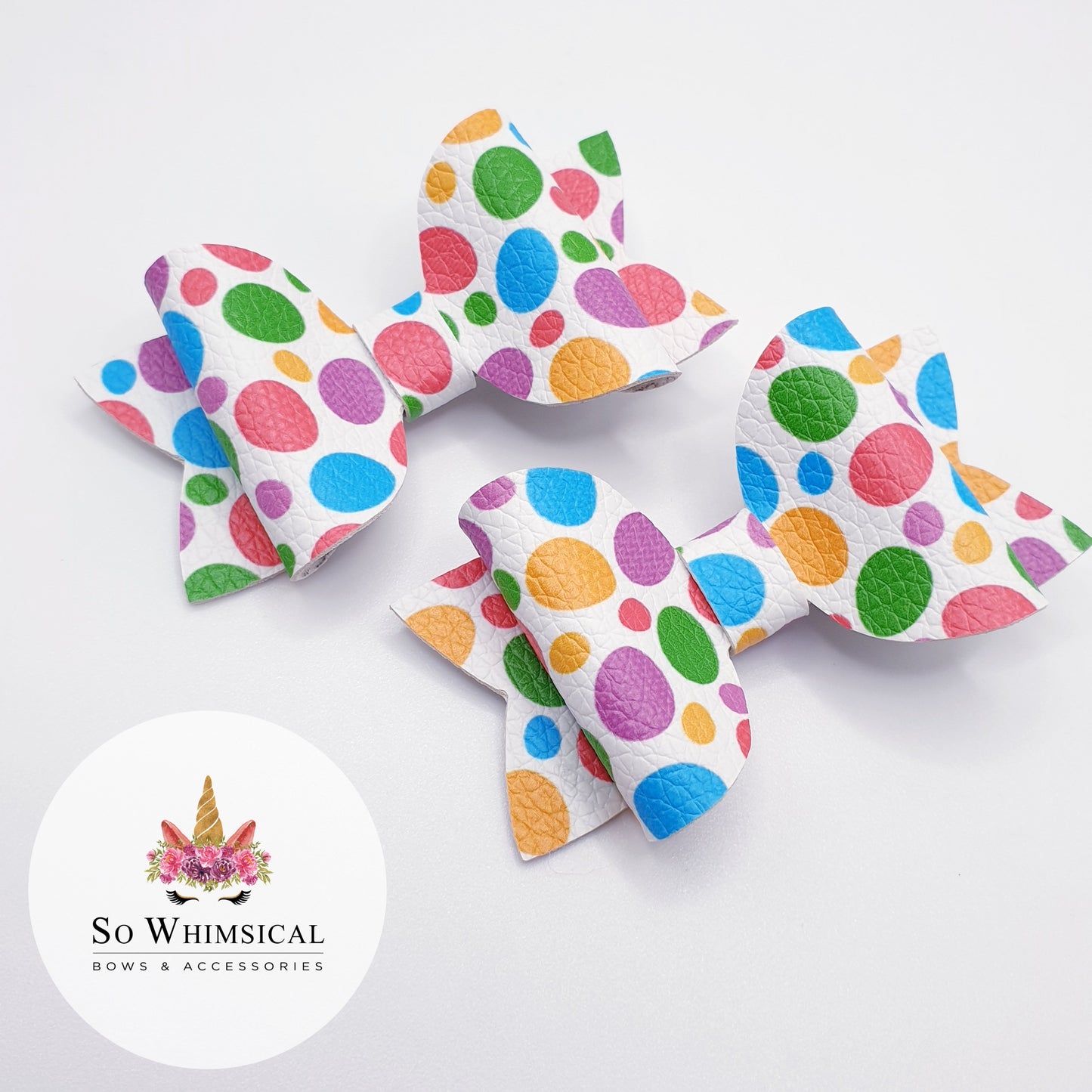 Colourful Easter Egg Bows (Set of 2)