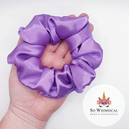 Satin Violet Scrunchie Medium