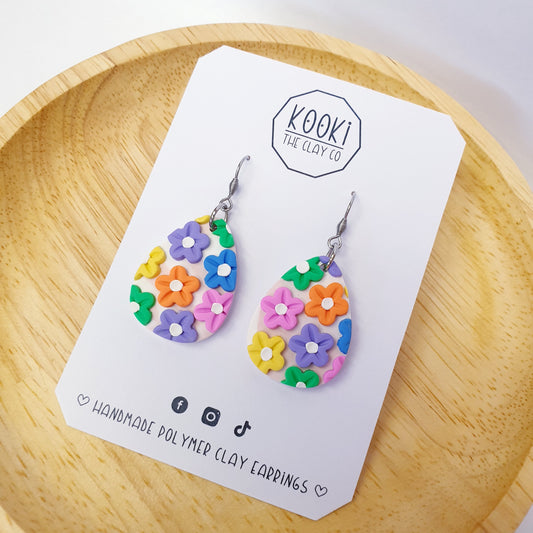 Rainbow Daisies Egg Dangles