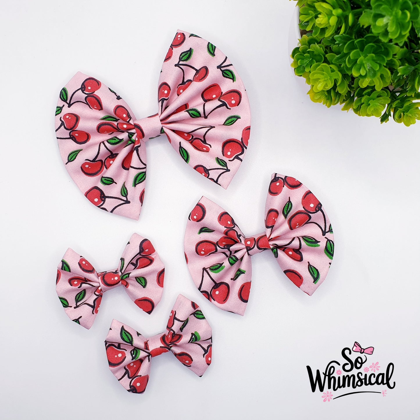 Cherry Butterfly Bows (Size Options)