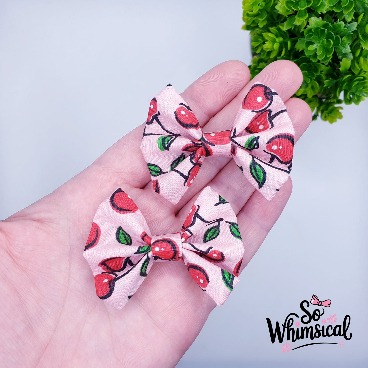 Cherry Butterfly Bows (Size Options)