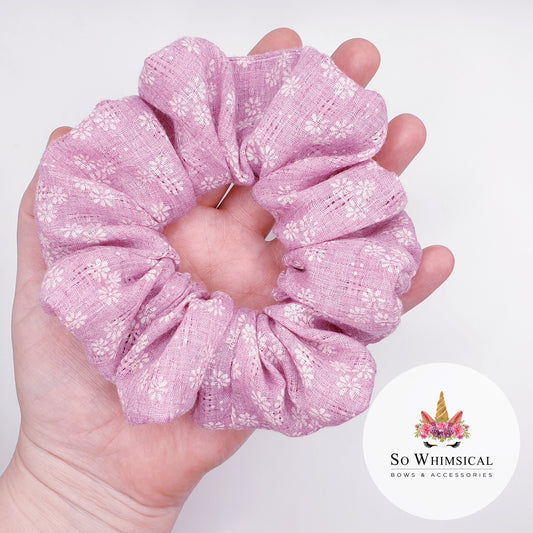 Soft Cotton Purple Scrunchie