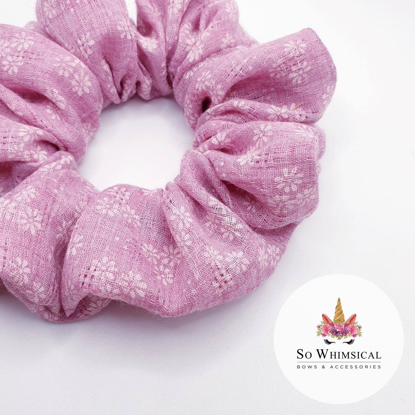 Soft Cotton Purple Scrunchie