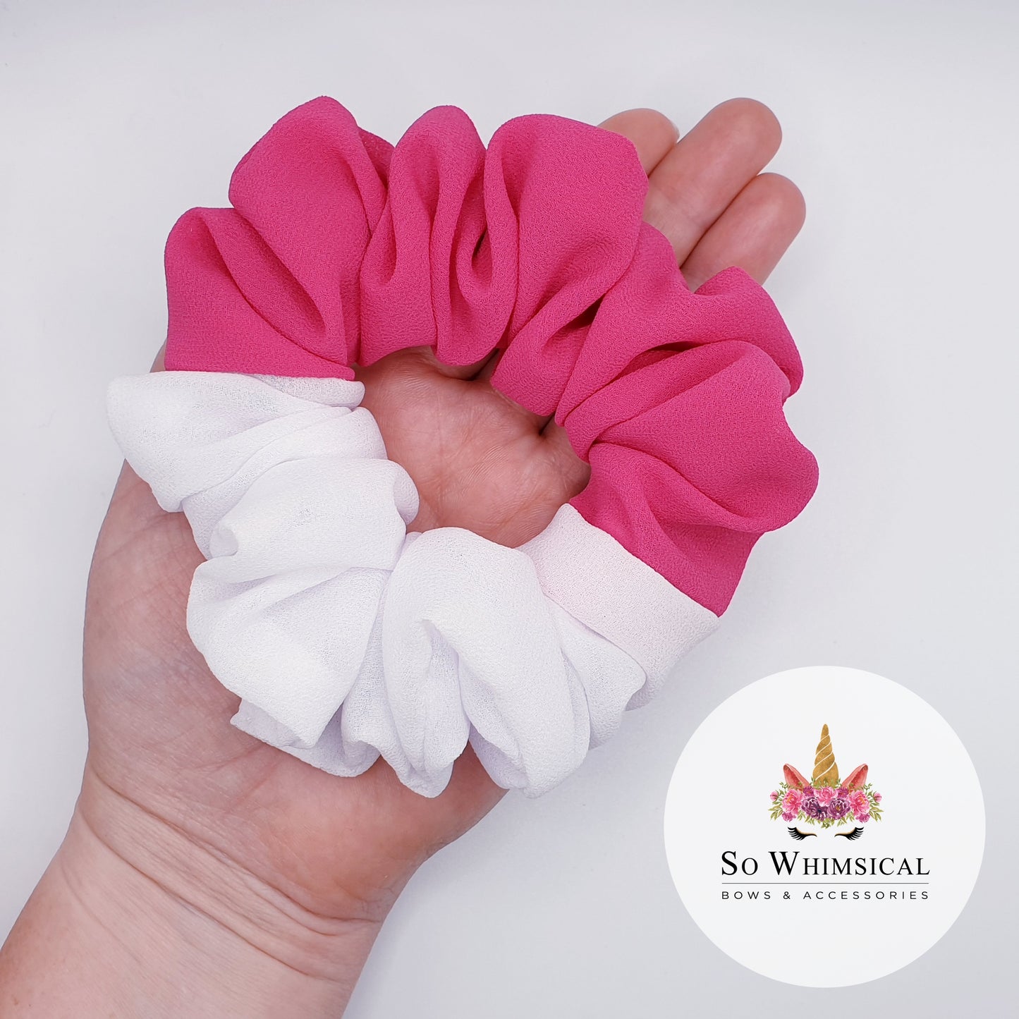 Chiffon Vanilla Strawberry Scrunchie Medium