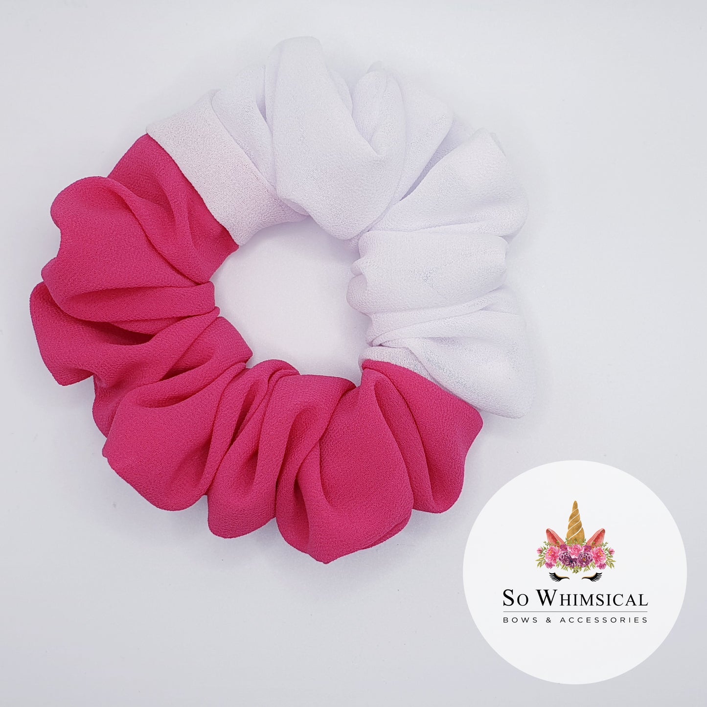 Chiffon Vanilla Strawberry Scrunchie Medium