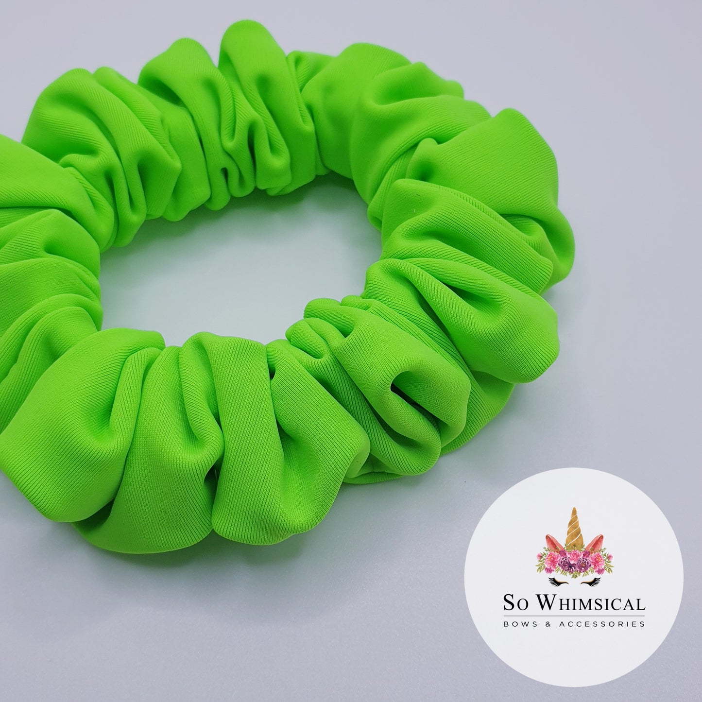 Swim Scrunchie Small Neon Green