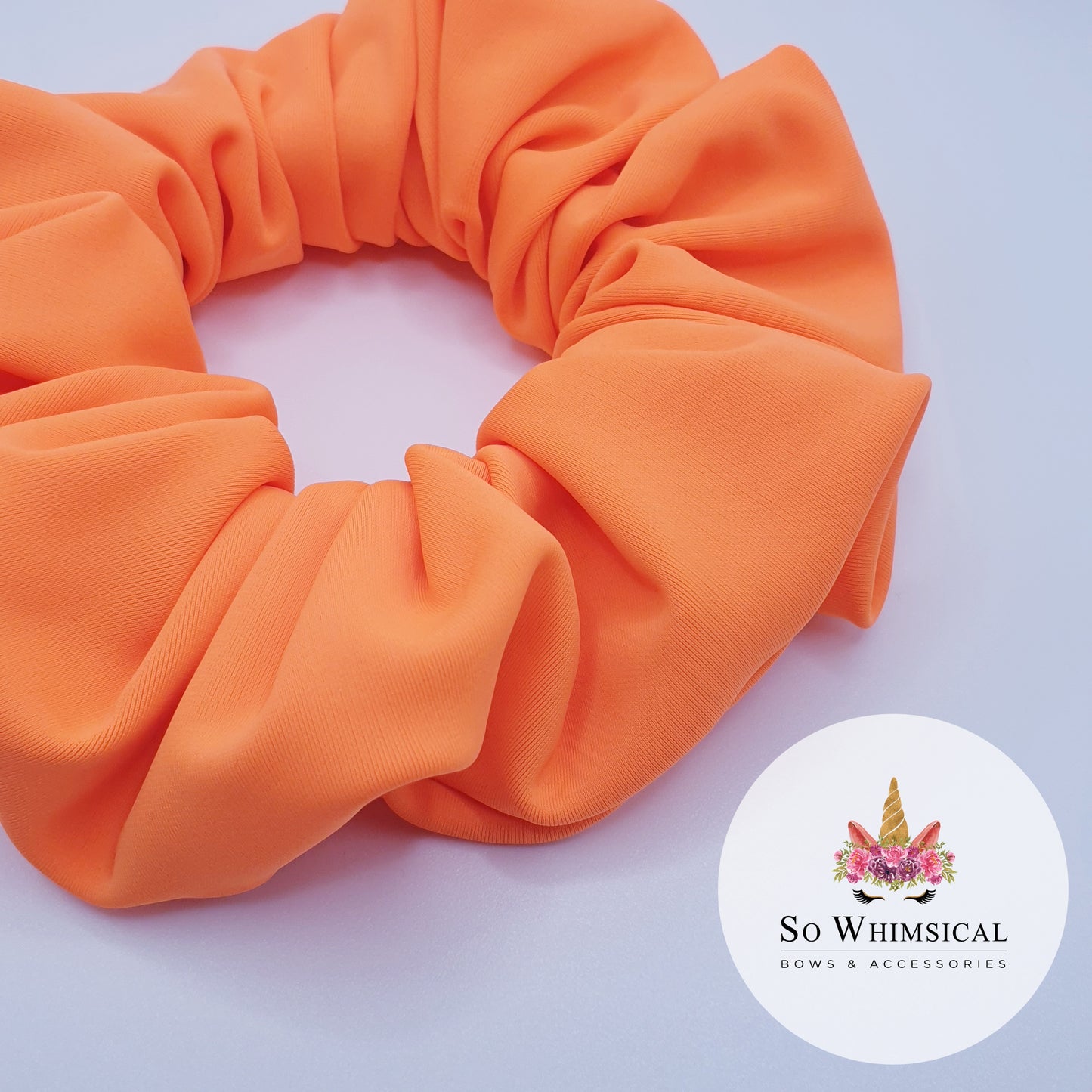 Swim Scrunchie Medium Neon Orange