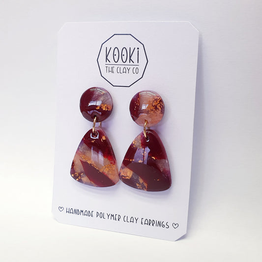 Translucent & Burgundy Dangles