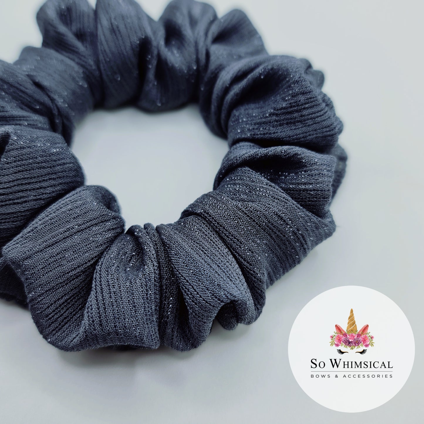 Twinkle Dark Grey Small Scrunchie