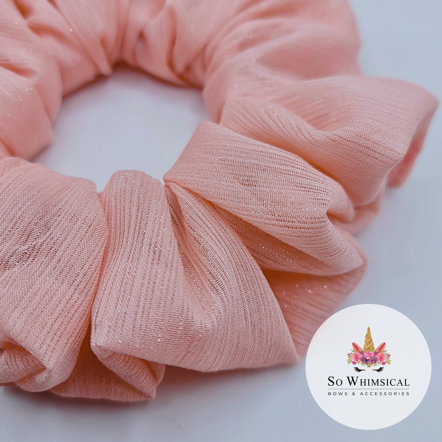 Twinkle Peach Medium Scrunchie