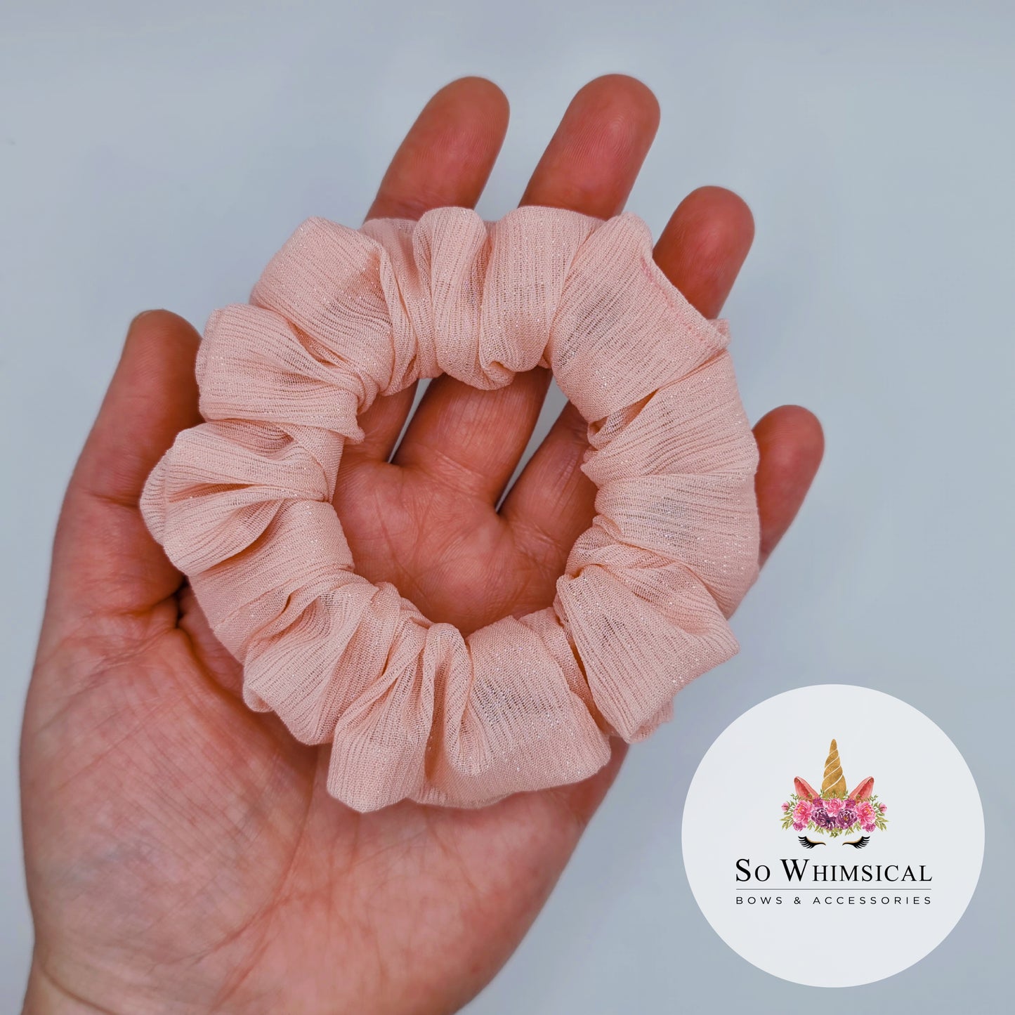 Twinkle Peach Small Scrunchie