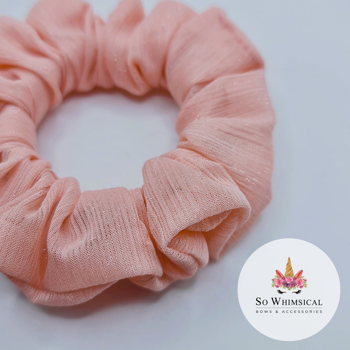 Twinkle Peach Small Scrunchie