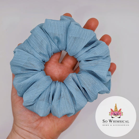 Twinkle Powder Blue Medium Scrunchie