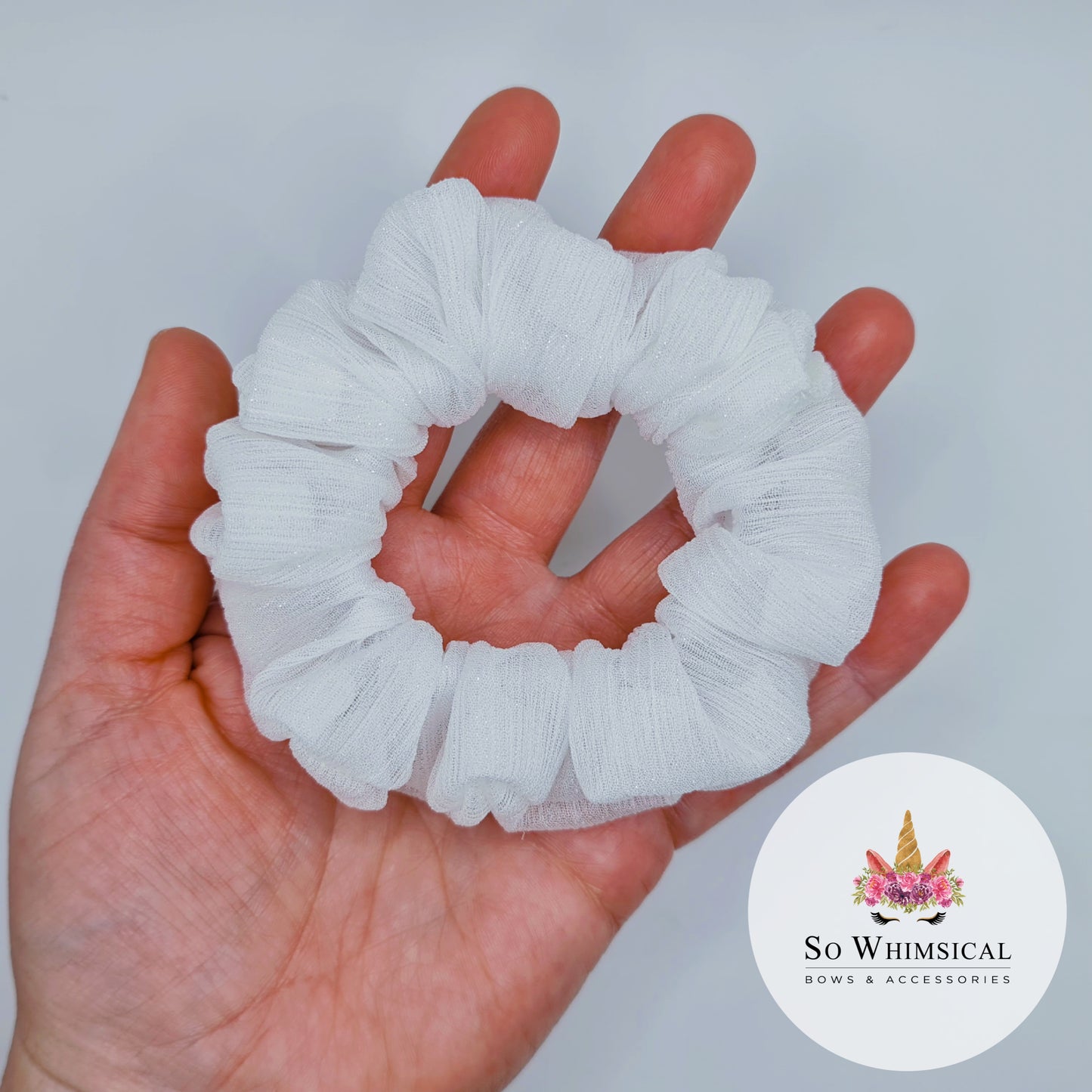 Twinkle White Small Scrunchie