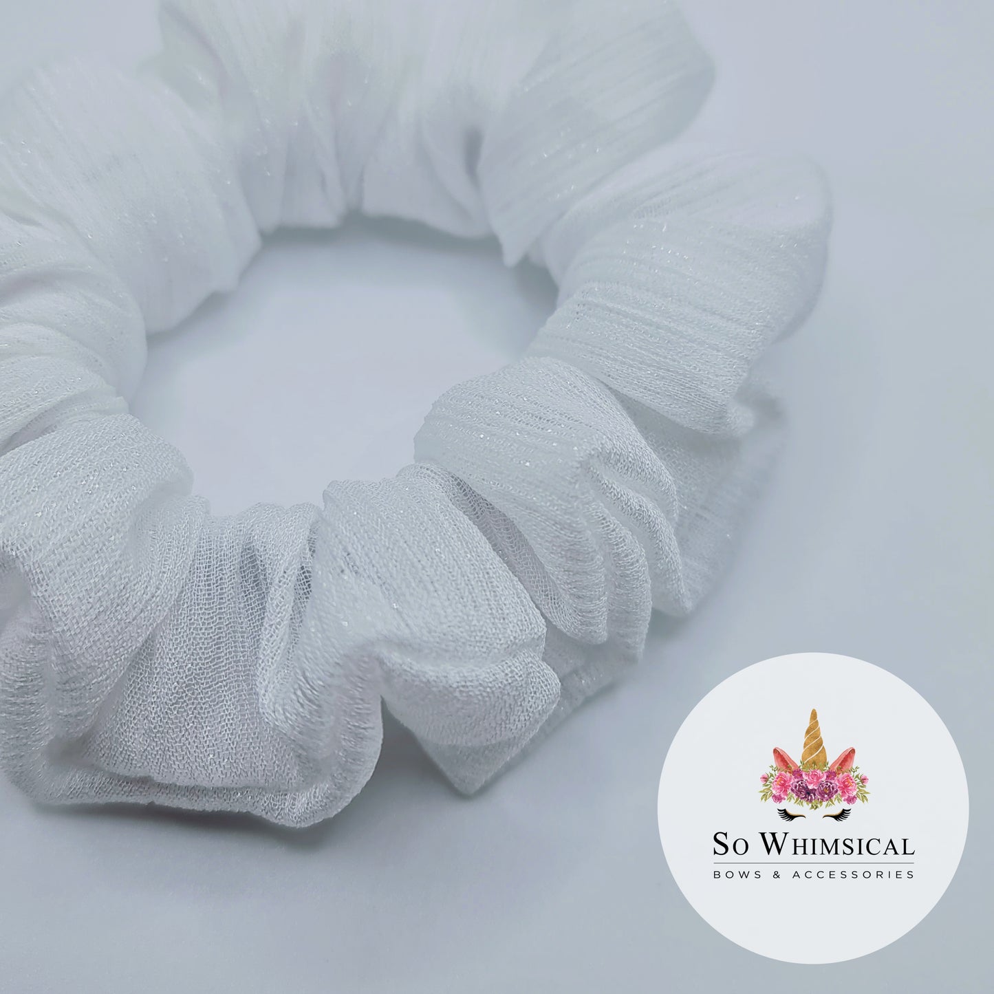 Twinkle White Small Scrunchie