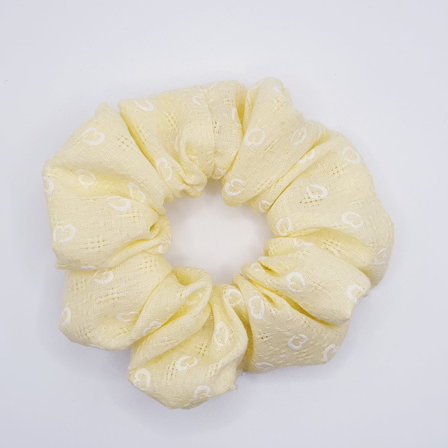 Soft Cotton Yellow Scrunchie Medium