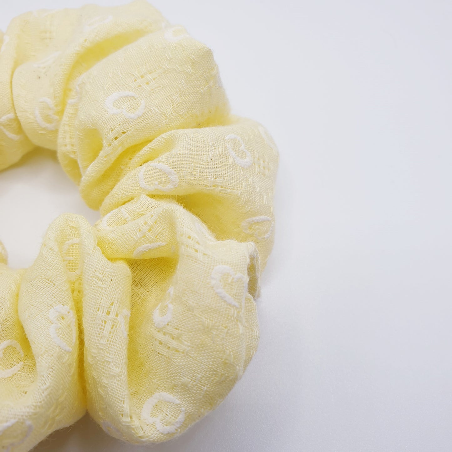 Soft Cotton Yellow Scrunchie Medium