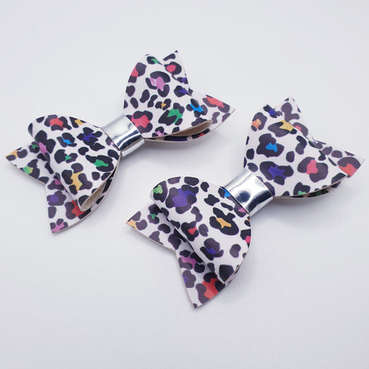 Funky Leopard Bows (Set of 2)